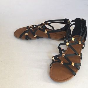 Black and gold Merona Sandals